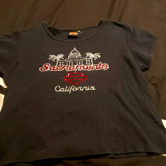 1X Harley Davidson rhinestone top - Picture 6 of 6